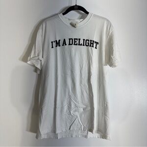 Comfort Colors White 'I'm A Delight' Tee